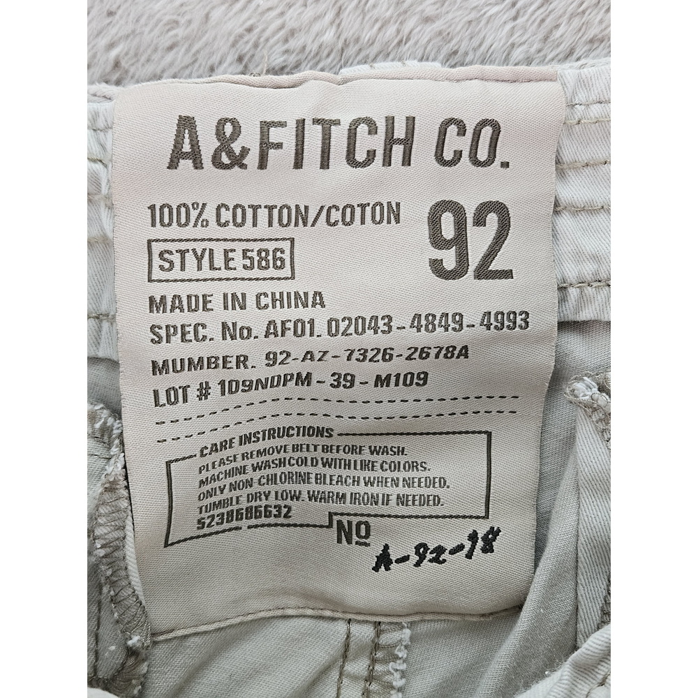 Abercrombie & Fitch Cargo Pants Khaki Tan Wash Multi-pocket Utility Outdoor - Picture 2 of 10